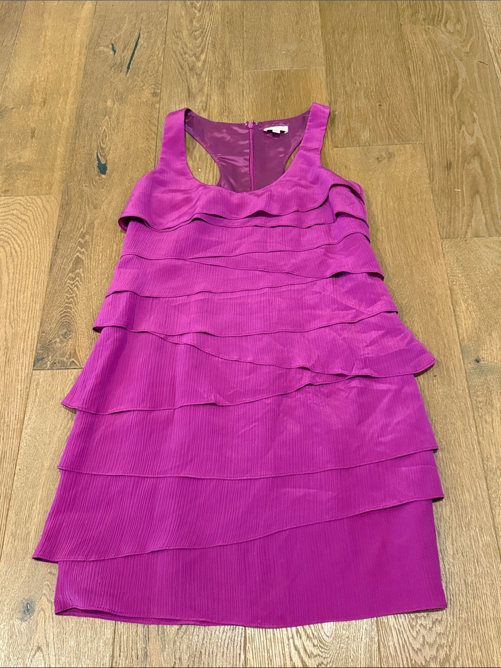 Shoshanna Silk Tiered Magenta Dress -
0